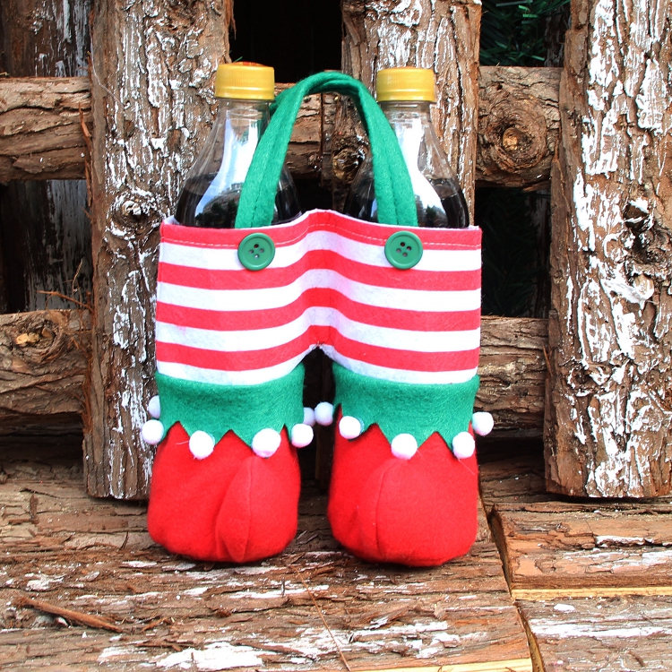 Christmas decorations Christmas elf bag Christmas elf Coke bag Christmas candy bag